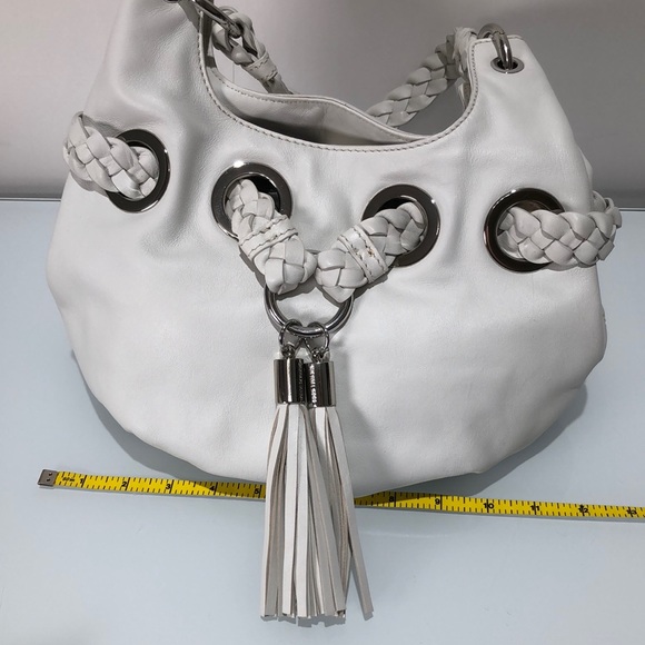 Michael Kors Leather Braided Grommet Shoulder Bag w/Removable Straps - Picture 12 of 16